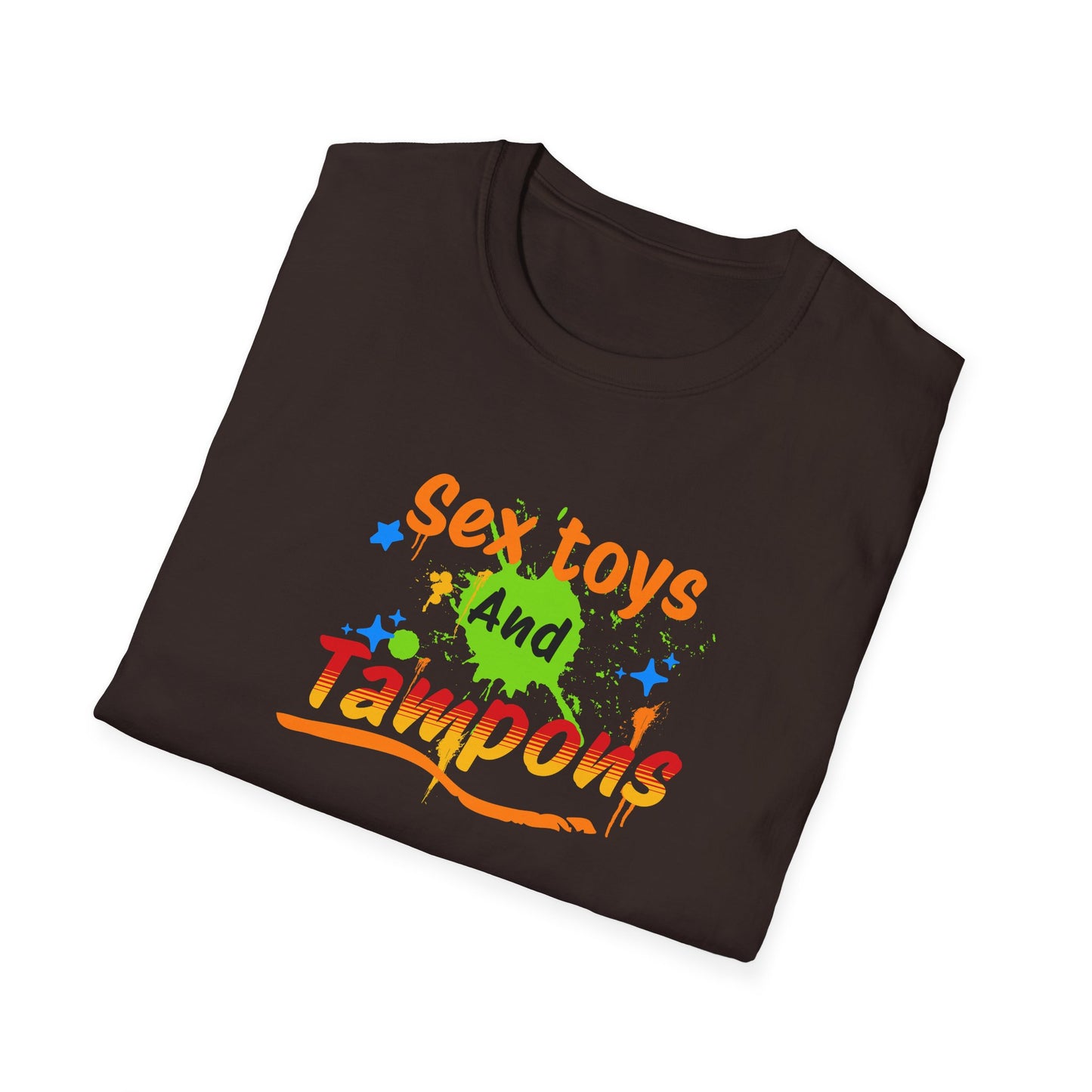 "Sex Toys And Tampons" Bold Quote T-Shirt | Soft Style Cotton