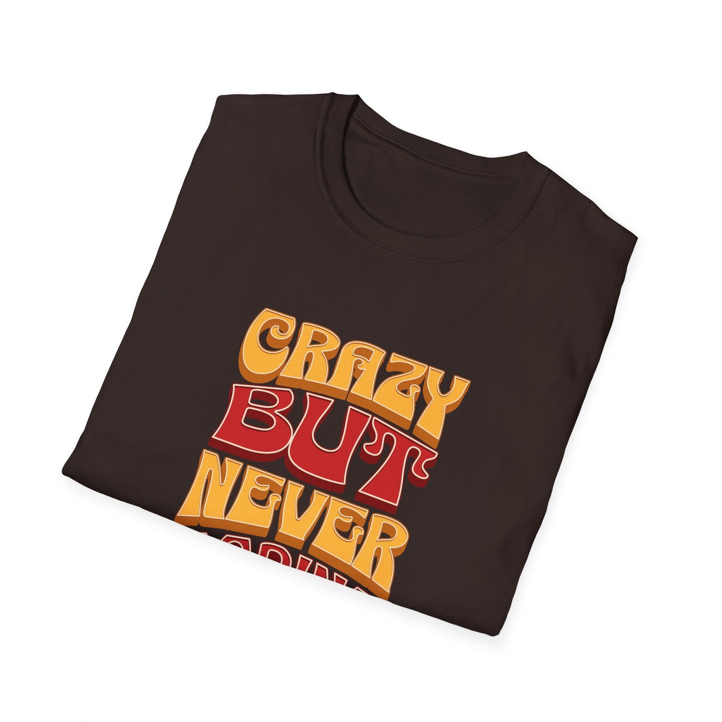 "Crazy But Never Boring" Fun Quote T-Shirt | Soft Style Cotton